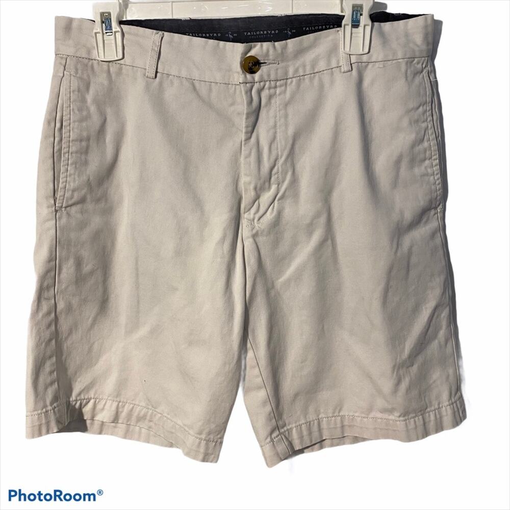 Tailorbyrd shorts Mens Size 36 collection light cream off white casual golf dad